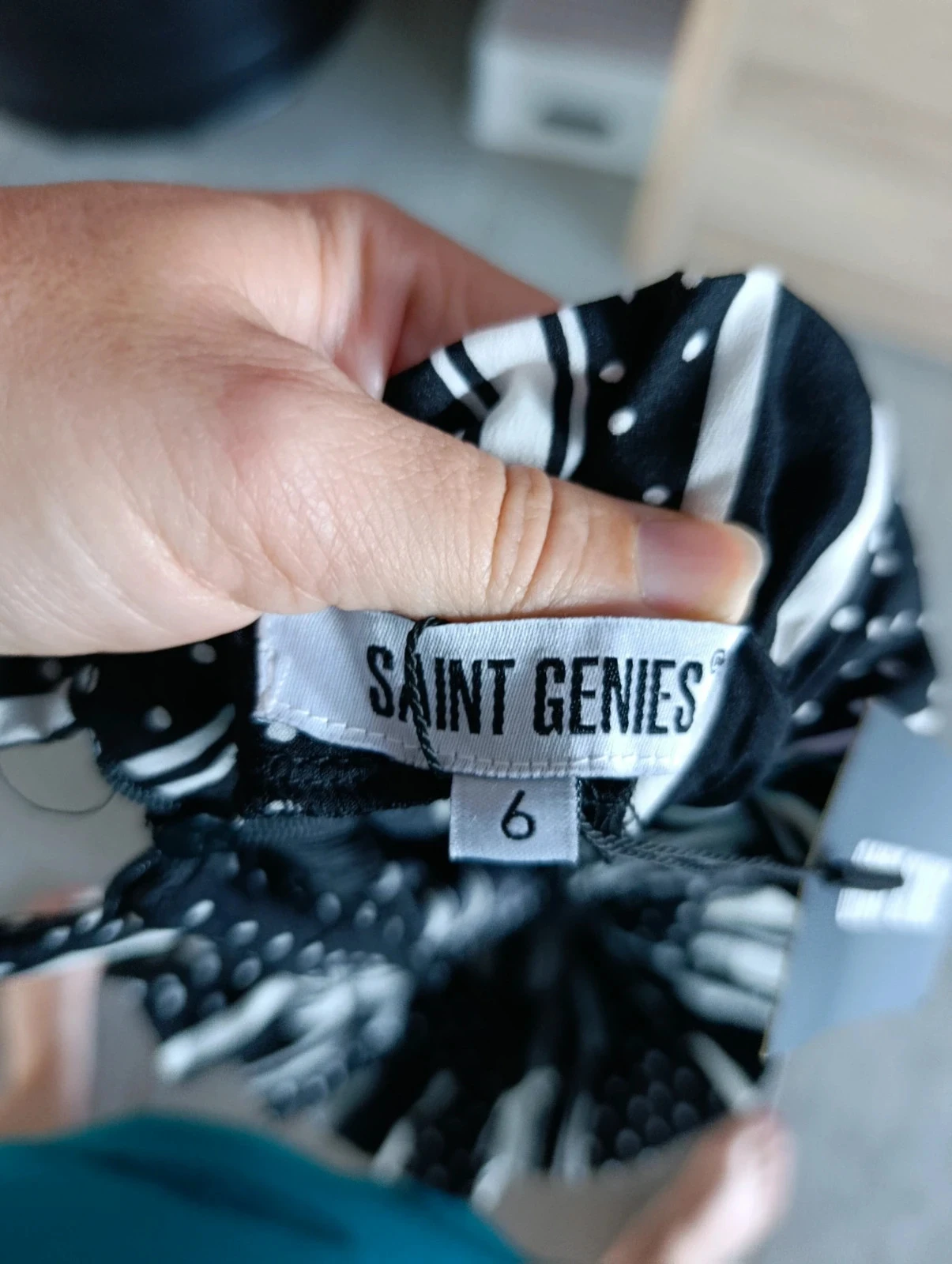 Black and white striped & polka dot Saint Genies flowy pants - Size 34 - New with tag – photo 8